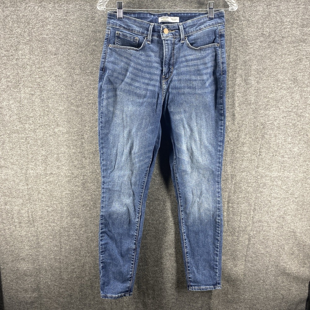 Signature by Levi Strauss Totally Shaping Skinny Jeans Womens 8S W29 L28 Blue